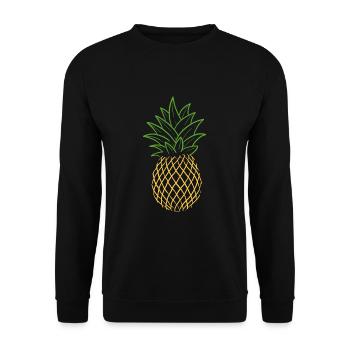 Pineapple - Unisex Sweatshirt - black - Front - Alina (178cm) & Michal (187cm)
