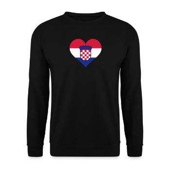 kroatien - Unisex Pullover - Schwarz - Vorne - Alina (178cm) & Michal (187cm)