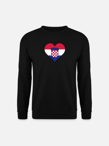 kroatien herz - Unisex Sweatshirt - black