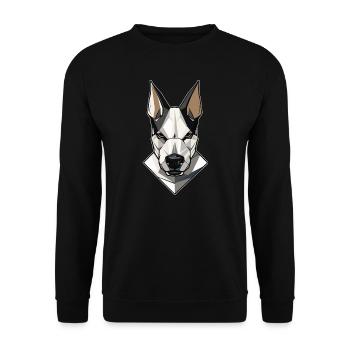 Bull terrier - Sweat-shirt Unisexe - noir - Devant - Alina (178cm) & Michal (187cm)