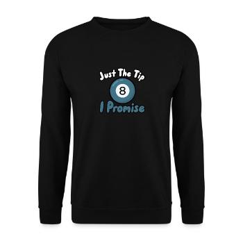 Nur der Tipp, den ich verspreche - Unisex Pullover - Schwarz - Vorne - Alina (178cm) & Michal (187cm)