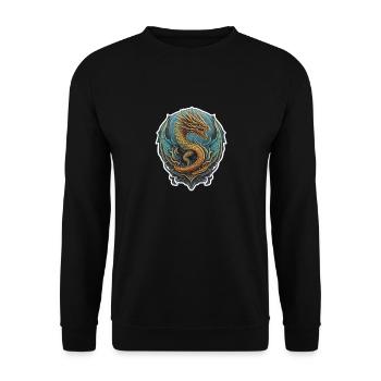 Dragon - Unisex Sweatshirt - black - Front - Alina (178cm) & Michal (187cm)
