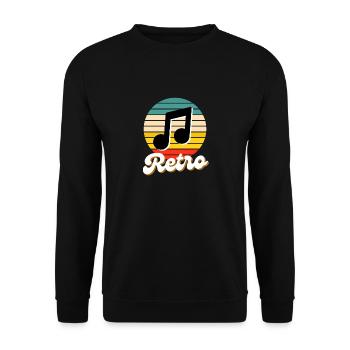 RETRO music collection - Unisex Sweatshirt - black - Front - Alina (178cm) & Michal (187cm)