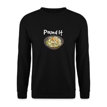 Pfund es - Unisex Pullover - Schwarz - Vorne - Alina (178cm) & Michal (187cm)