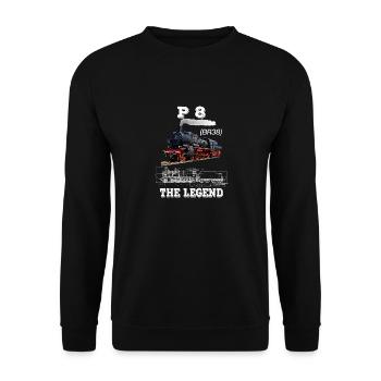 Locomotive à vapeur locomotive à vapeur P8 la légende - Sweat-shirt Unisexe - noir - Devant - Alina (178cm) & Michal (187cm)