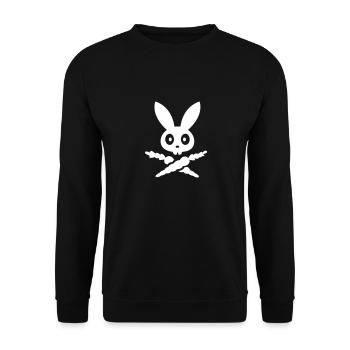 Skully lapin lapin Bunny crâne mort des os du - Sweat-shirt Unisexe - noir - Devant - Alina (178cm) & Michal (187cm)
