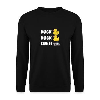 Duck Duck Cruise - Unisex Pullover - Schwarz - Vorne - Alina (178cm) & Michal (187cm)