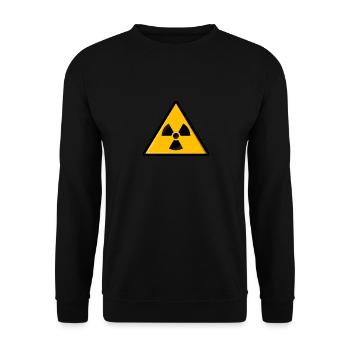 Radiation Warning Signs Radioactive Atom Sign - Unisex Sweatshirt - black - Front - Alina (178cm) & Michal (187cm)