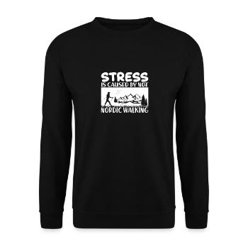 Nordic Walking - Unisex Pullover - Schwarz - Vorne - Alina (178cm) & Michal (187cm)