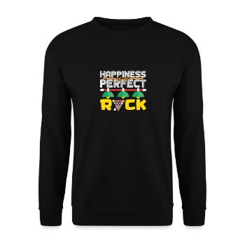 Glück ist ein perfekter Rick - Unisex Pullover - Schwarz - Vorne - Alina (178cm) & Michal (187cm)