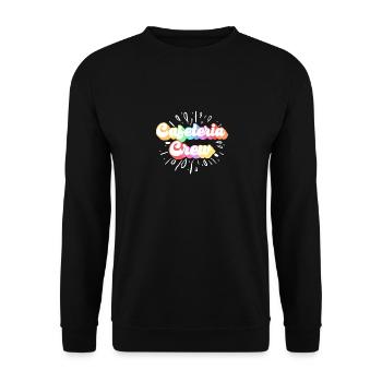 Cafeteria-Besatzung - Unisex Pullover - Schwarz - Vorne - Alina (178cm) & Michal (187cm)