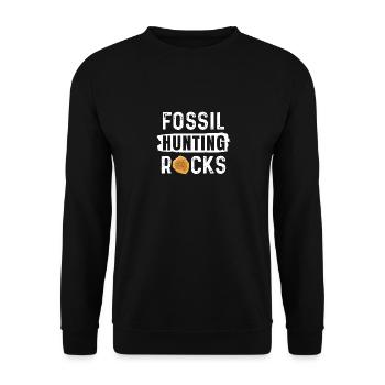 Fossilienjagd Felsen - Unisex Pullover - Schwarz - Vorne - Alina (178cm) & Michal (187cm)
