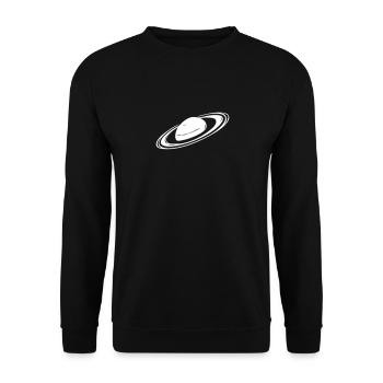 Saturn with rings - Saturn ring - Unisex Sweatshirt - black - Front - Alina (178cm) & Michal (187cm)