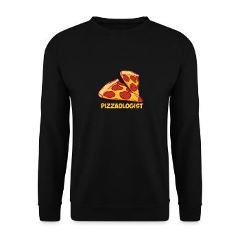 Pizzabäcker - Unisex Pullover - Schwarz - Vorne - Alina (178cm) & Michal (187cm)