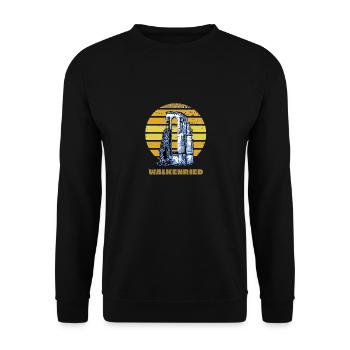 Südharz Merch - Kloster Walkenried - Unisex Pullover - Schwarz - Vorne - Alina (178cm) & Michal (187cm)