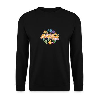 Ich habe einen Kristall dafür - Unisex Pullover - Schwarz - Vorne - Alina (178cm) & Michal (187cm)