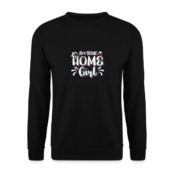 Ich bin Ihr Home Girl Immobilienmakler - Unisex Pullover - Schwarz - Vorne - Alina (178cm) & Michal (187cm)