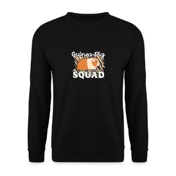 Meerschweinchen-Kader - Unisex Pullover - Schwarz - Vorne - Alina (178cm) & Michal (187cm)