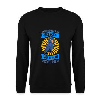 Papagei Sittich - Unisex Pullover - Schwarz - Vorne - Alina (178cm) & Michal (187cm)