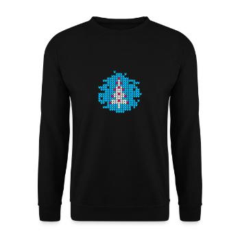 Christmas Tree Knitting Fir Pattern Christmas - Unisex Sweatshirt - black - Front - Alina (178cm) & Michal (187cm)