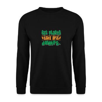 Eat Plants Take Epic Dumps Vegan - Unisex Pullover - Schwarz - Vorne - Alina (178cm) & Michal (187cm)