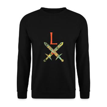 épées croisées e 200 l - Sweat-shirt Unisexe - noir - Devant - Alina (178cm) & Michal (187cm)