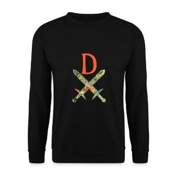 épées croisées e 200 d - Sweat-shirt Unisexe - noir - Devant - Alina (178cm) & Michal (187cm)