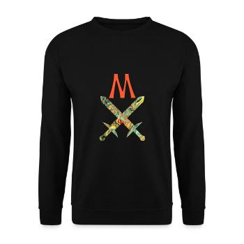 épées croisées e 200 m - Sweat-shirt Unisexe - noir - Devant - Alina (178cm) & Michal (187cm)