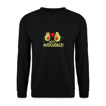 Lasst uns avocuddle! - Unisex Pullover - Schwarz - Vorne - Alina (178cm) & Michal (187cm)