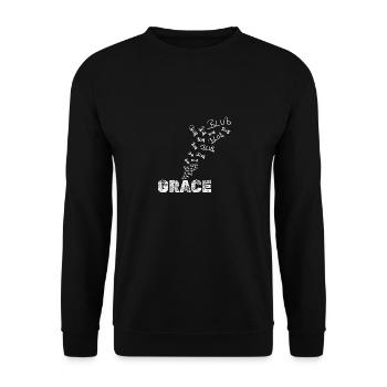 Angler Grace - Unisex Sweatshirt - black - Front - Alina (178cm) & Michal (187cm)