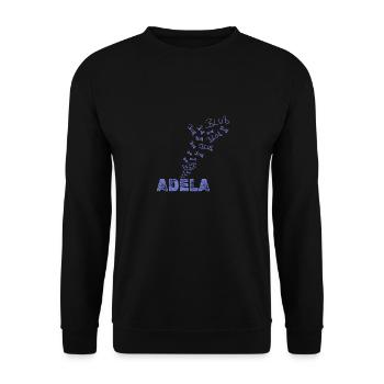 Geschenk für Adela - Unisex Pullover - Schwarz - Vorne - Alina (178cm) & Michal (187cm)