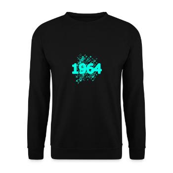Rétro 1964 - Sweat-shirt Unisexe - noir - Devant - Alina (178cm) & Michal (187cm)