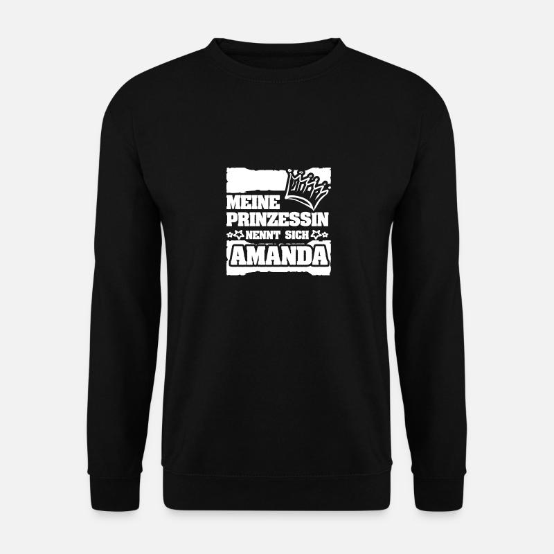 Amanda als Mädchenname - Unisex Pullover - Schwarz