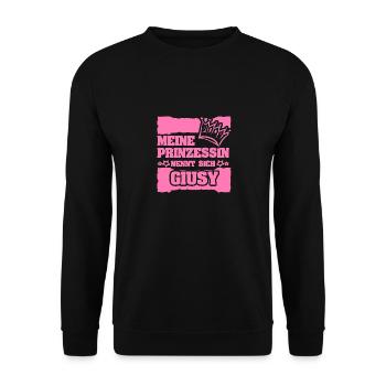 Giusy comme prénom de fille - Sweat-shirt Unisexe - noir - Devant - Alina (178cm) & Michal (187cm)