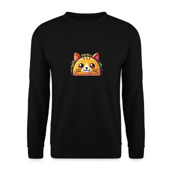 Taco Cat Mexikanisches Essen - Unisex Pullover - Schwarz - Vorne - Alina (178cm) & Michal (187cm)