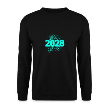 Retro 2028 - Unisex Sweatshirt - black - Front - Alina (178cm) & Michal (187cm)