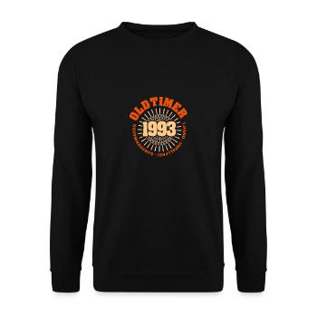 Geschenkidee 1993 - Unisex Pullover - Schwarz - Vorne - Alina (178cm) & Michal (187cm)