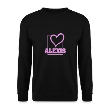 Alexis - Unisex Pullover - Schwarz - Vorne - Alina (178cm) & Michal (187cm)
