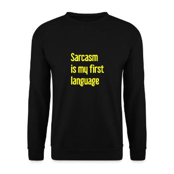 Sarcasme Pro - Sweat-shirt Unisexe - noir - Devant - Alina (178cm) & Michal (187cm)
