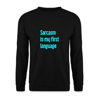 Sarcasm Pro - Unisex Sweatshirt - black - Front - Alina (178cm) & Michal (187cm)
