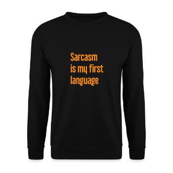 Sarcasme Pro - Sweat-shirt Unisexe - noir - Devant - Alina (178cm) & Michal (187cm)