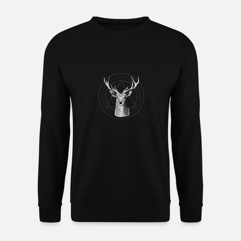Himmlische Hirsche - Unisex Pullover - Schwarz