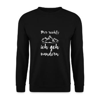 Mir reicht's ich geh wandern - Unisex Pullover - Schwarz - Vorne - Alina (178cm) & Michal (187cm)