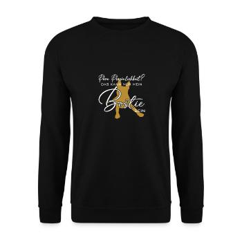 Bostie Boston Terrier pure Persönlichkeit - Unisex Pullover - Schwarz - Vorne - Alina (178cm) & Michal (187cm)