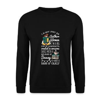 Autor Schriftsteller - Unisex Pullover - Schwarz - Vorne - Alina (178cm) & Michal (187cm)