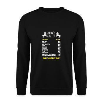 Sternzeichen Widder - Unisex Pullover - Schwarz - Vorne - Alina (178cm) & Michal (187cm)