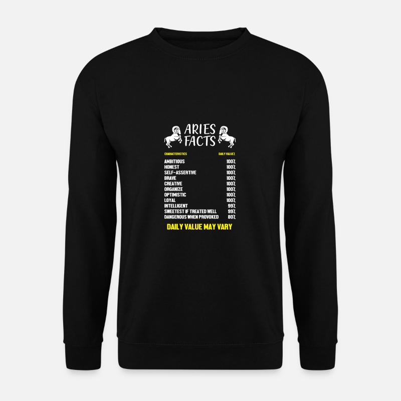 Zodiac sign Aries - Unisex Sweatshirt - black