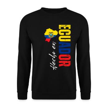 Fabriqué en Équateur, fierté équatorienne - Sweat-shirt Unisexe - noir - Devant - Alina (178cm) & Michal (187cm)