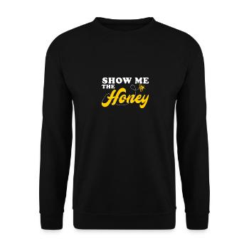 Zeig mir den Honig - Unisex Pullover - Schwarz - Vorne - Alina (178cm) & Michal (187cm)