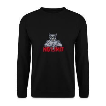 Bodybuilding Muscle Building Fat Loss Without Limit - Unisex Sweatshirt - black - Front - Alina (178cm) & Michal (187cm)